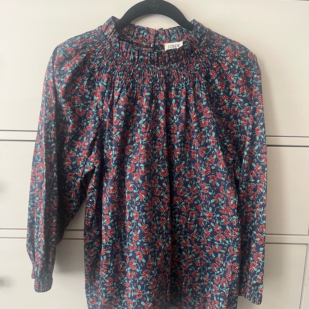 NWT J. Crew Cotton Floral Top Size XS